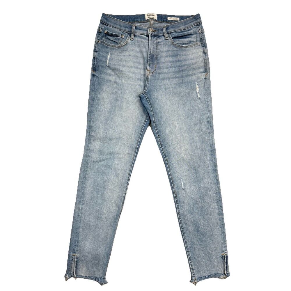 Kensie Skinny Jeans Juniors 9 Ultimate High Rise Distressed Blue Measure 28x26.5